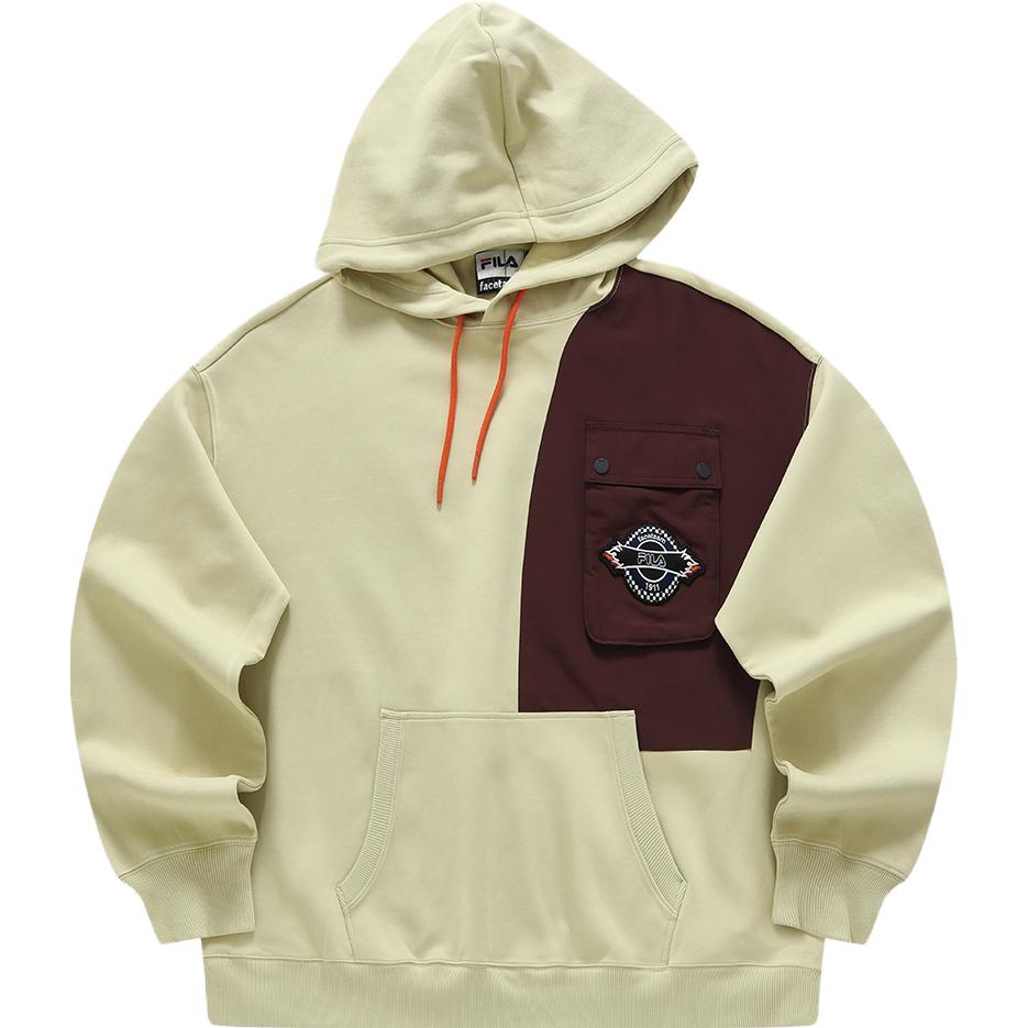 FILA Colorblock Hoodie Yellow for Men Fashion Streetwear T11M347202F-YE