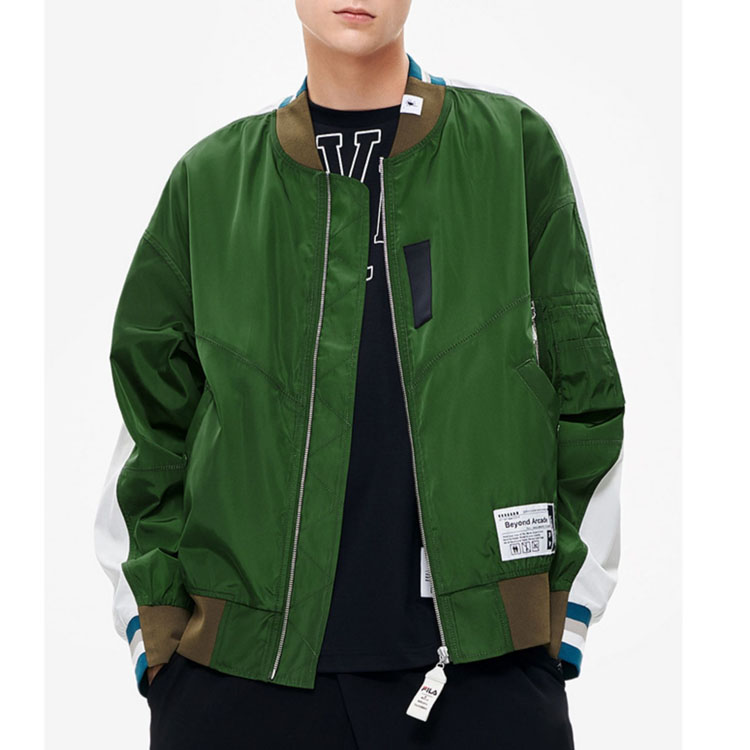 FILA Colorblock Knit Jacket Scallion Green F11M233501F-KK 圖 4