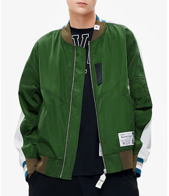 FILA Colorblock Knit Jacket Scallion Green F11M233501F-KK Shop FILA Colorblock Knit Jacket Scallion Green F11M233501F-KK