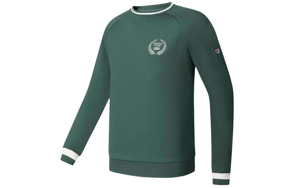 FILA Colorblock Knit Loose-fit Sweatshirt in Green A11M413205F-GN