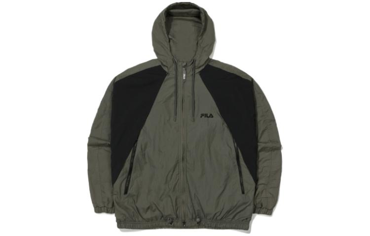 FILA Colorblock Letter Logo Printed Zip Jacket Green FS2JKE3101X-DOV