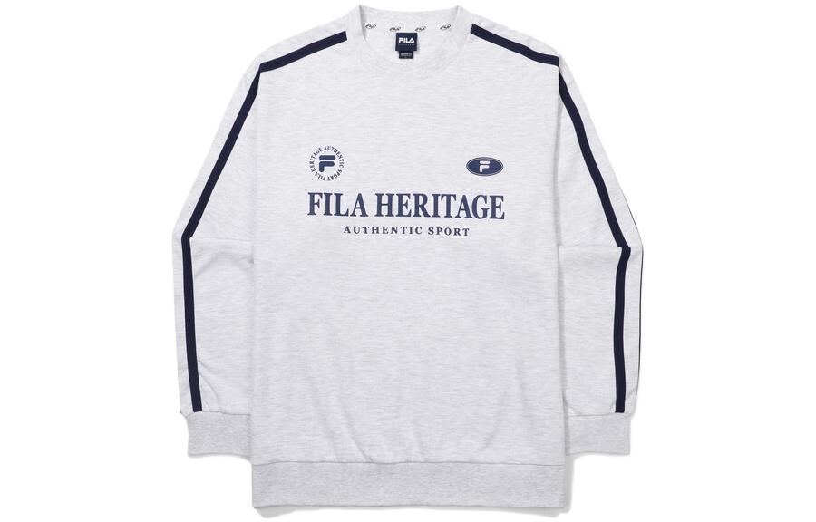 FILA Colorblock Letter Print Sweatshirt in Gray FE2POF6101X-WTM
