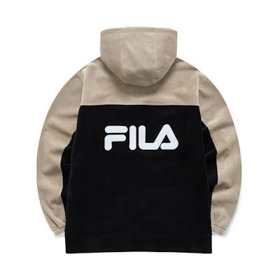 FILA Colorblock Logo Half-Zip Sweatshirt Black T11M142203FBK