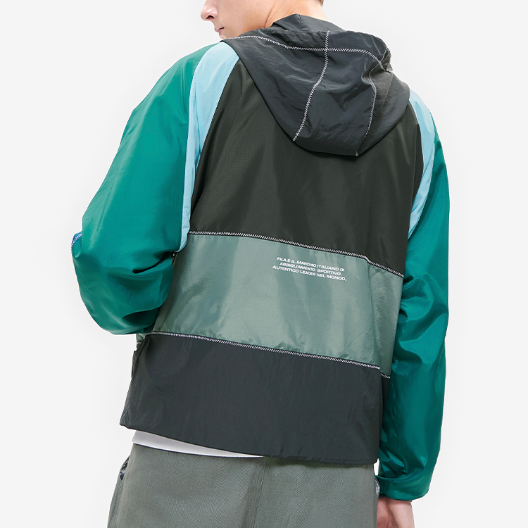 Purchase FILA Colorblock Logo Hooded Woven Jacket  Autumn Iron Gray. F11M239704F-DY