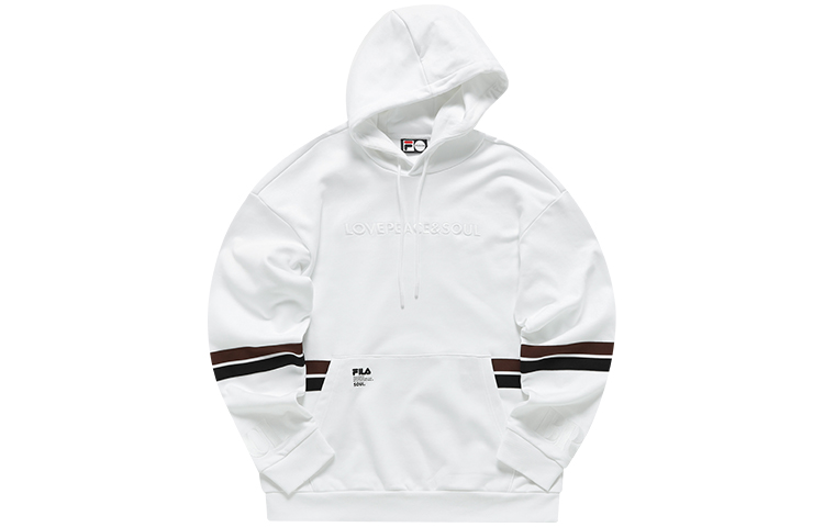 FILA Colorblock Logo Hoodie Standard White T11M145207F-WT