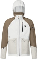 FILA Colorblock Logo Print Hooded Sports Woven Jacket Malt Ball. A11M417704F-BN FILA Colorblock Logo Print Hooded Sports Woven Jacket Malt Ball. A11M417704F-BN