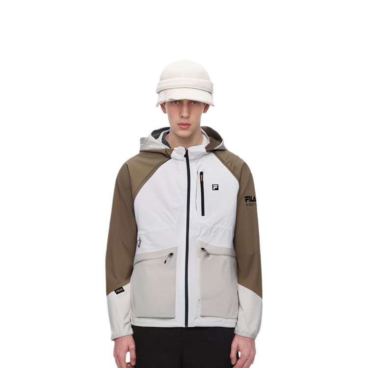 Purchase FILA Jaket Olahraga Hooded Colorblock Logo Print Malt Ball. A11M417704F-BN