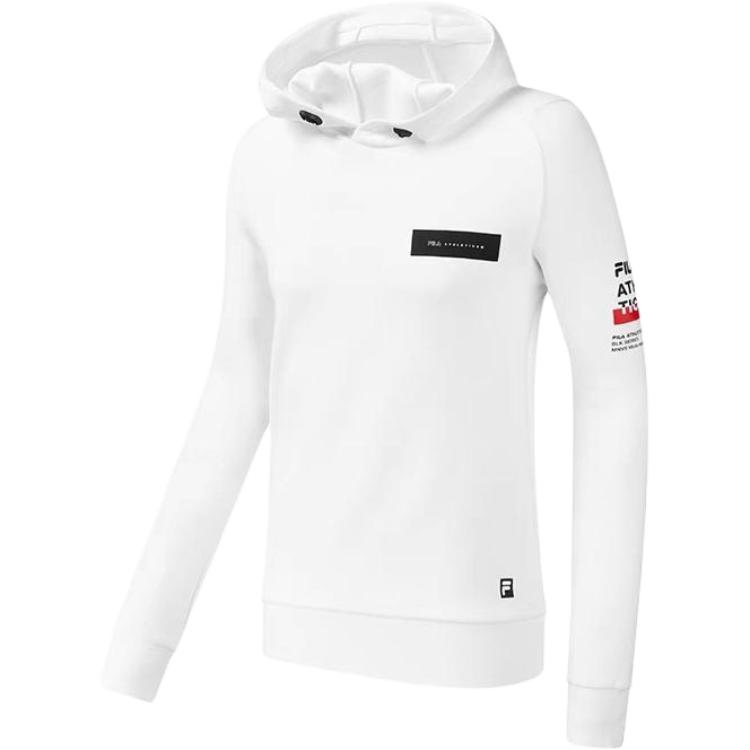 FILA Colorblock Logo Print Pullover Sweatshirt Jade White Casual Series A11M111244F-WT