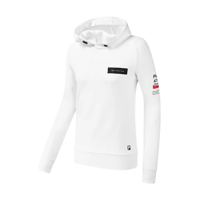 FILA Colorblock Logo Print Pullover Sweatshirt Jade White Casual Series A11M111244F-WT