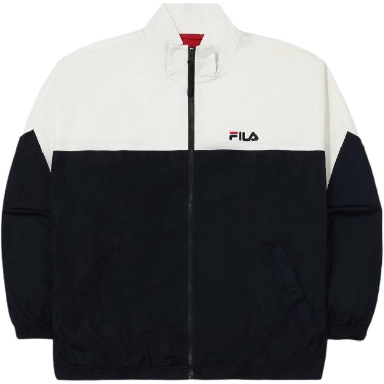 FILA Colorblock Logo Print Vintage Track Jacket - Black FS2JKE3104X-DRD