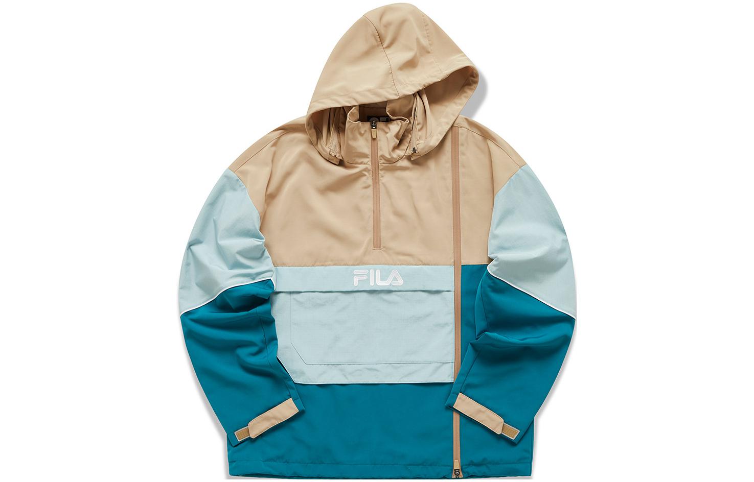 FILA Colorblock Logo Print Windbreaker Jacket Men’s Sky Blue T11M113706F-DK