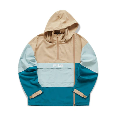 FILA Colorblock Logo Print Windbreaker Jacket Men’s Sky Blue T11M113706F-DK