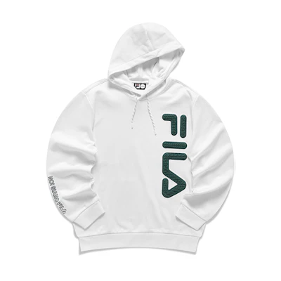 FILA Colorblock Logo Pullover Sweatshirt Men’s Standard White T11M213202F-WT