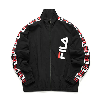 FILA Colorblock Logo Stand Collar Track Jacket Black () T11M111705F-BK