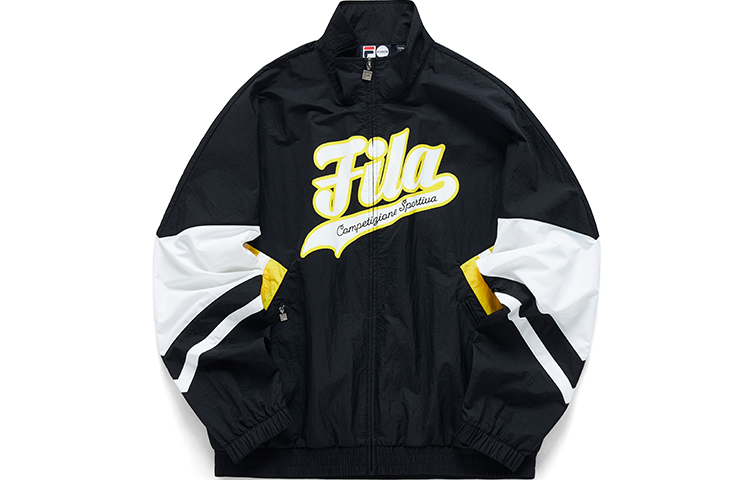 FILA Colorblock Loose Fit Jacket Deep Black T11M122702FBK