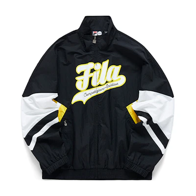 FILA Colorblock Loose Fit Jacket Deep Black T11M122702FBK