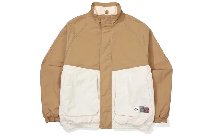 FILA Colorblock Loose Fit Long-Sleeve Jacket Khaki FS2JKF4103X-CAL