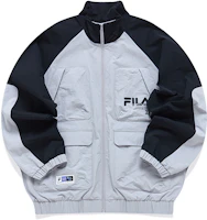 FILA Colorblock Outdoor Utility Jacket with Pockets - Deep Black T11M215703FBK FILA Colorblock Outdoor Utility Jacket with Pockets - Deep Black T11M215703FBK