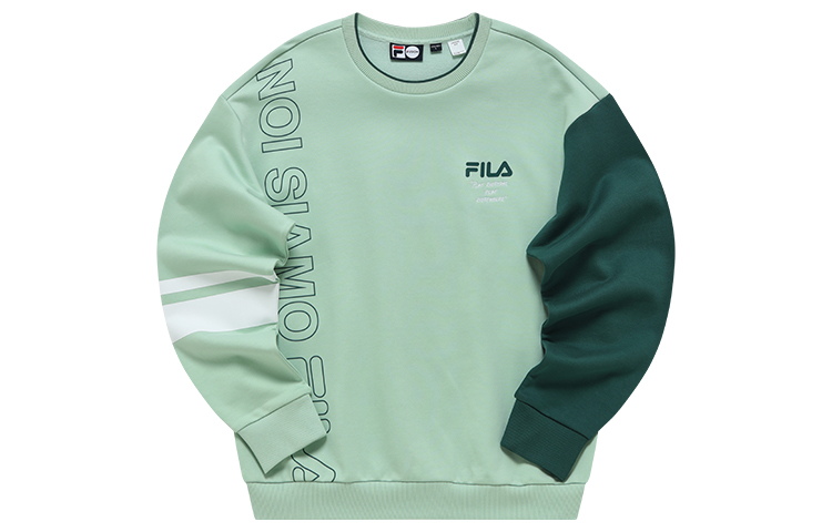 FILA Colorblock Pullover Sweatshirt - Soft Pink Green T11M213203F-LG