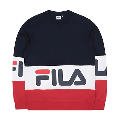 FILA Colorblock Pullover Sweatshirt Unisex - Red FS2POC3110X-DRD