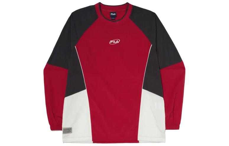 FILA Colorblock Raglan Sleeve Crewneck Sweatshirt Unisex Multicolor FS2POG1104XRED