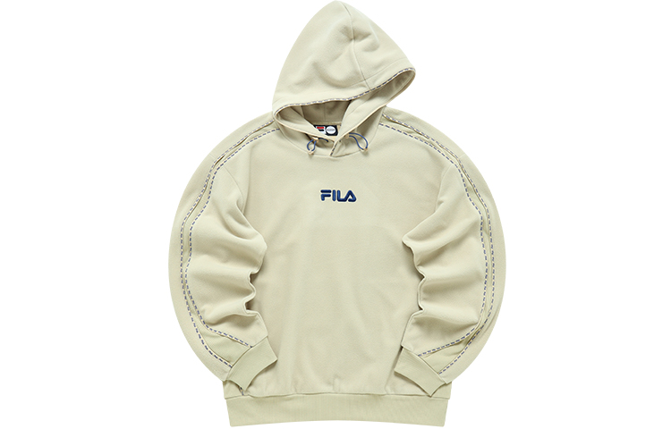 FILA Colorblock Sports Sweatshirt in Cream Coffee Color T11M211201FDK