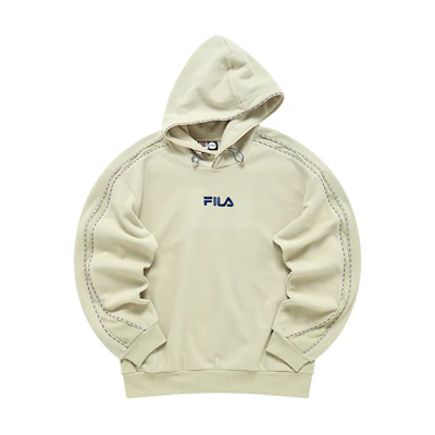 FILA Colorblock Sports Sweatshirt in Cream Coffee Color T11M211201FDK