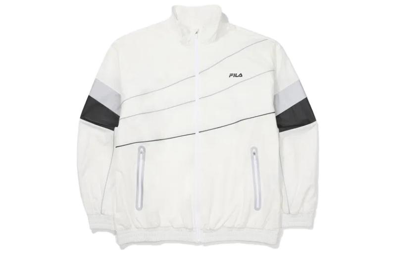 FILA Colorblock Striped High-Neck Zip-Up Jacket White () FS2JKF3201M-OWH