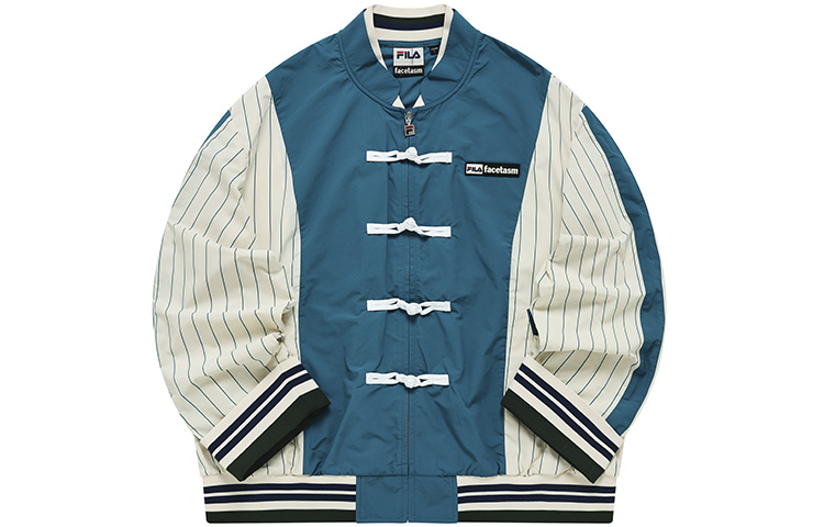 FILA Colorblock Striped Retro Track Jacket Washed Blue T11M237702F-DB