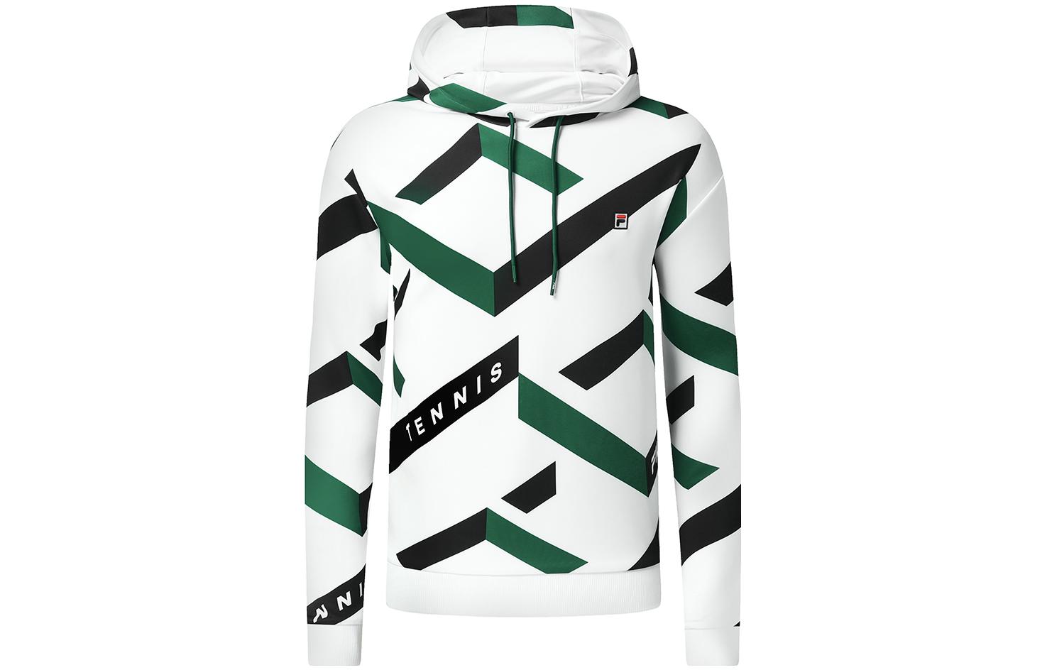 FILA Colorblock Tennis Pullover Hoodie All-Over Print A11M313209FZA