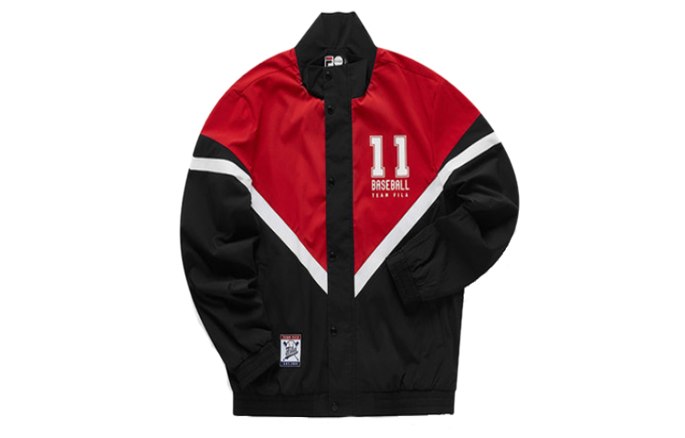 FILA Colorblock Woven Pullover Sweatshirt Black () T11M042701F-BK