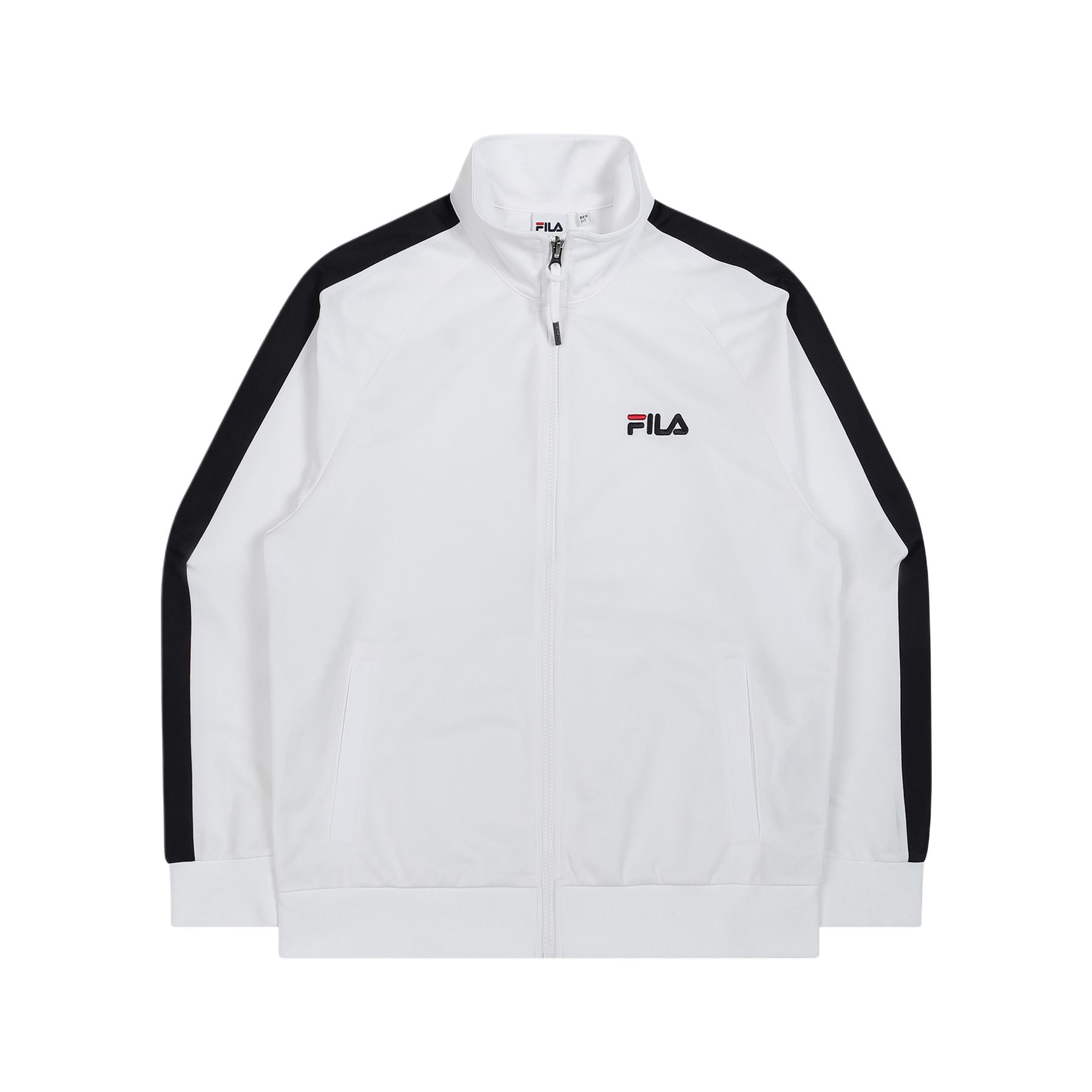 FILA Colorblock Zip-Up High Neck Sports Jacket Unisex White FS2FTC1107X-OWH