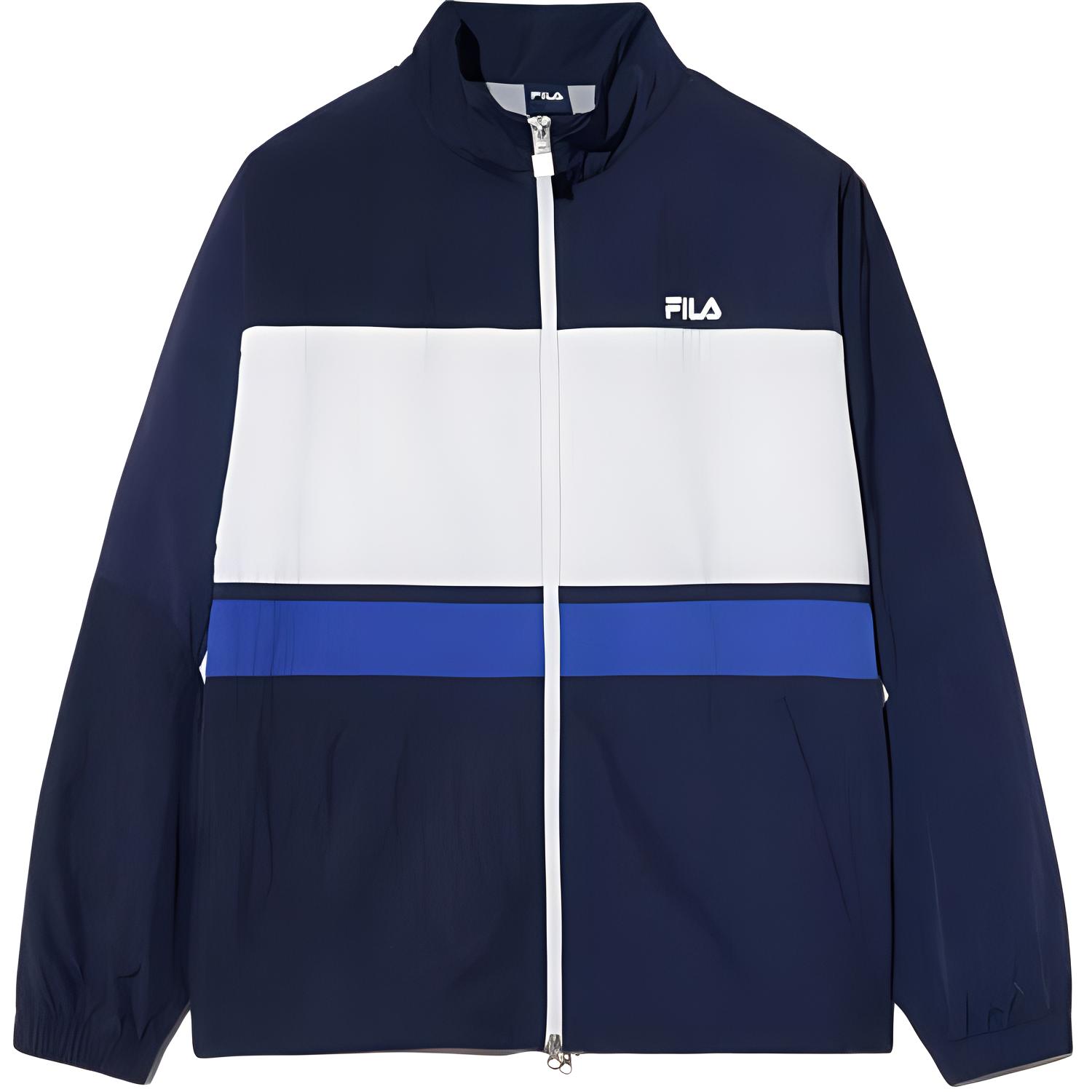 FILA Colorblock Zip-Up Jacket Blue Unisex Long-Sleeve FS2JKH1102UDNA
