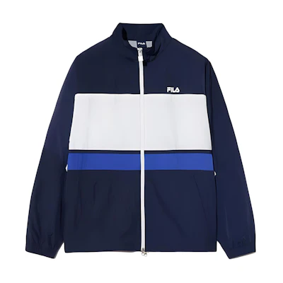 FILA Colorblock Zip-Up Jacket Blue Unisex Long-Sleeve FS2JKH1102UDNA