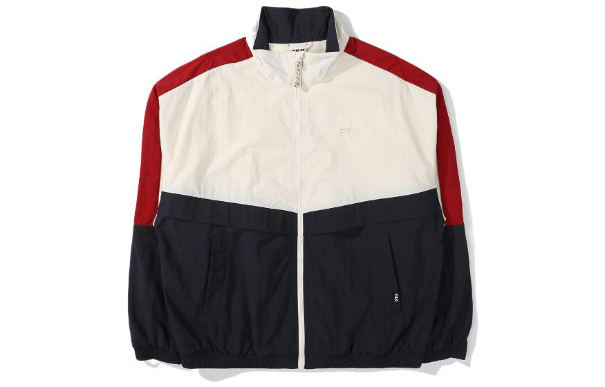 FILA Colorblock Zip-Up Jacket Unisex Navy Blue FE2JKE5301X-NAY