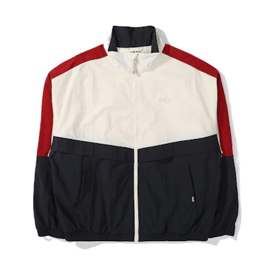 FILA Colorblock Zip-Up Jacket Unisex Navy Blue FE2JKE5301X-NAY