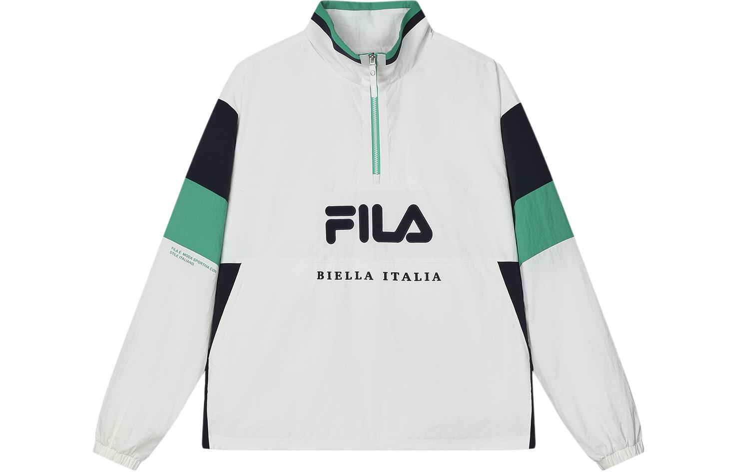 FILA Colorblocked Logo Retro Track Jacket White Mushroom Cloud F11M419703F-WT
