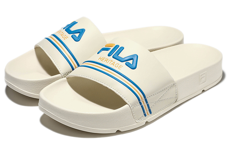 Order FILA Comfort Lightweight Platform Sport Slide 'Beige Blue Edisi Korea' 1SM01616D_132