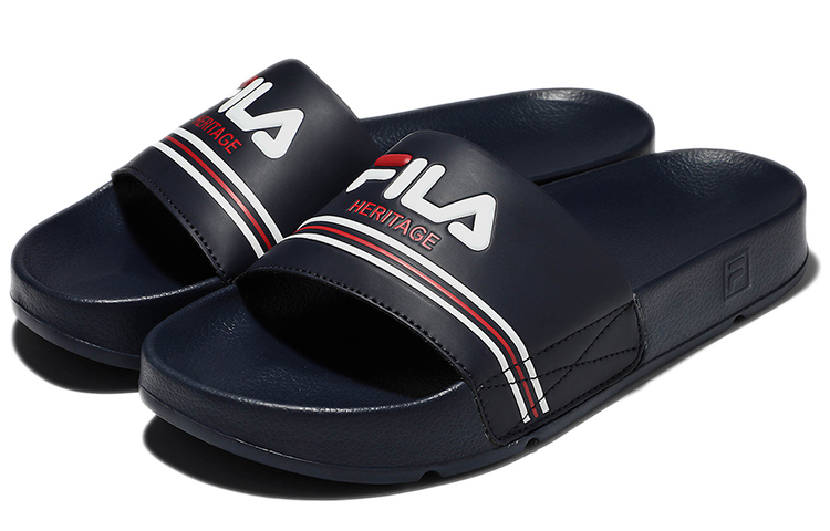 Order FILA Comfort Lightweight Thick-Soled Sport Slide 'Korean Edition Black Red' 1SM01616D_896