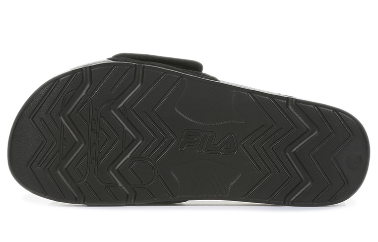 Shop FILA Comfort Lightweight Thick Sole Slippers 'Korean Black Edition' 1SM00814_013