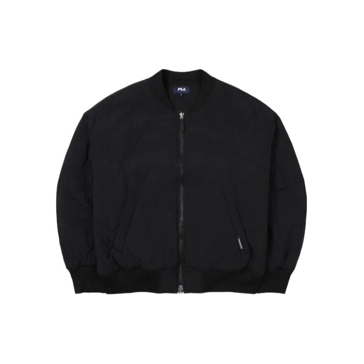 FILA Comfortable Minimalist Solid Color Jacket Unisex - Black FE2JKF6102X-BLK