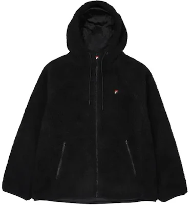 FILA Comfortable Unisex Black Solid Color Hooded Jacket FE2PLF5101XBLK Buy FILA Comfortable Unisex Black Solid Color Hooded Jacket FE2PLF5101XBLK