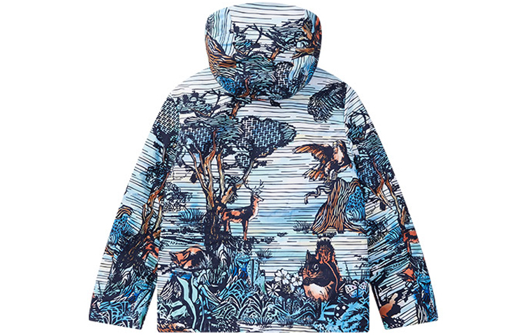 Lookbook FILA Coron Horn Full-Print Loose Lightweight Down Jacket Winter Men Blue F11M048912F-LB