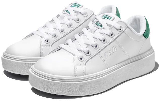FILA Court Plumpy Lage Sneakers Wit/Groen 1TM01397D_143 Order FILA Court Plumpy Lage Sneakers Wit/Groen 1TM01397D_143