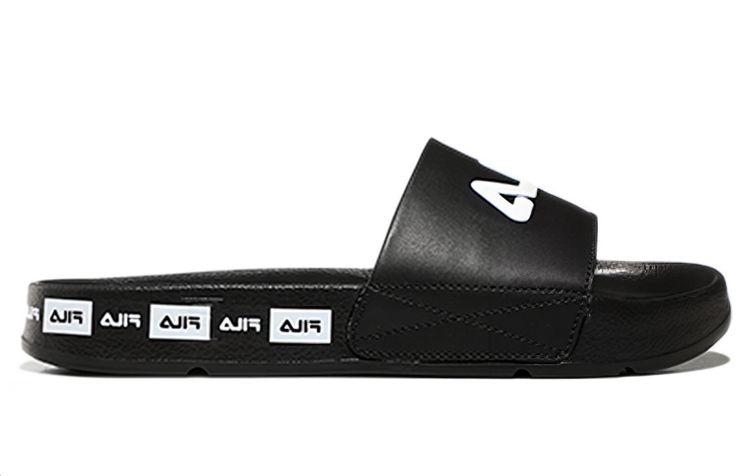 FILA Cozy Lightweight Thick Sole Unisex Black Korean Version Slippers 圖 2