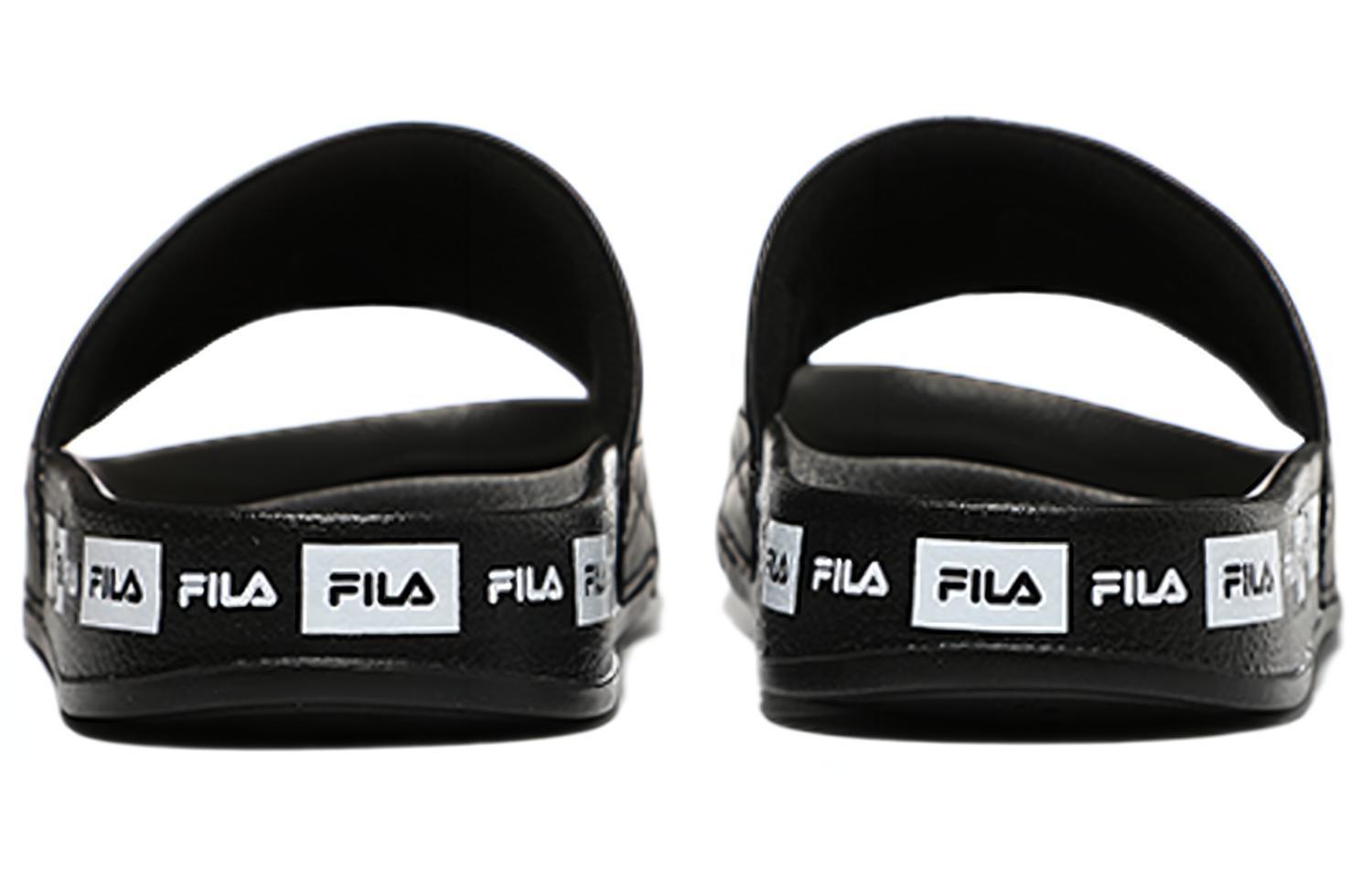 FILA Cozy Lightweight Thick Sole Unisex Black Korean Version Slippers 圖 5