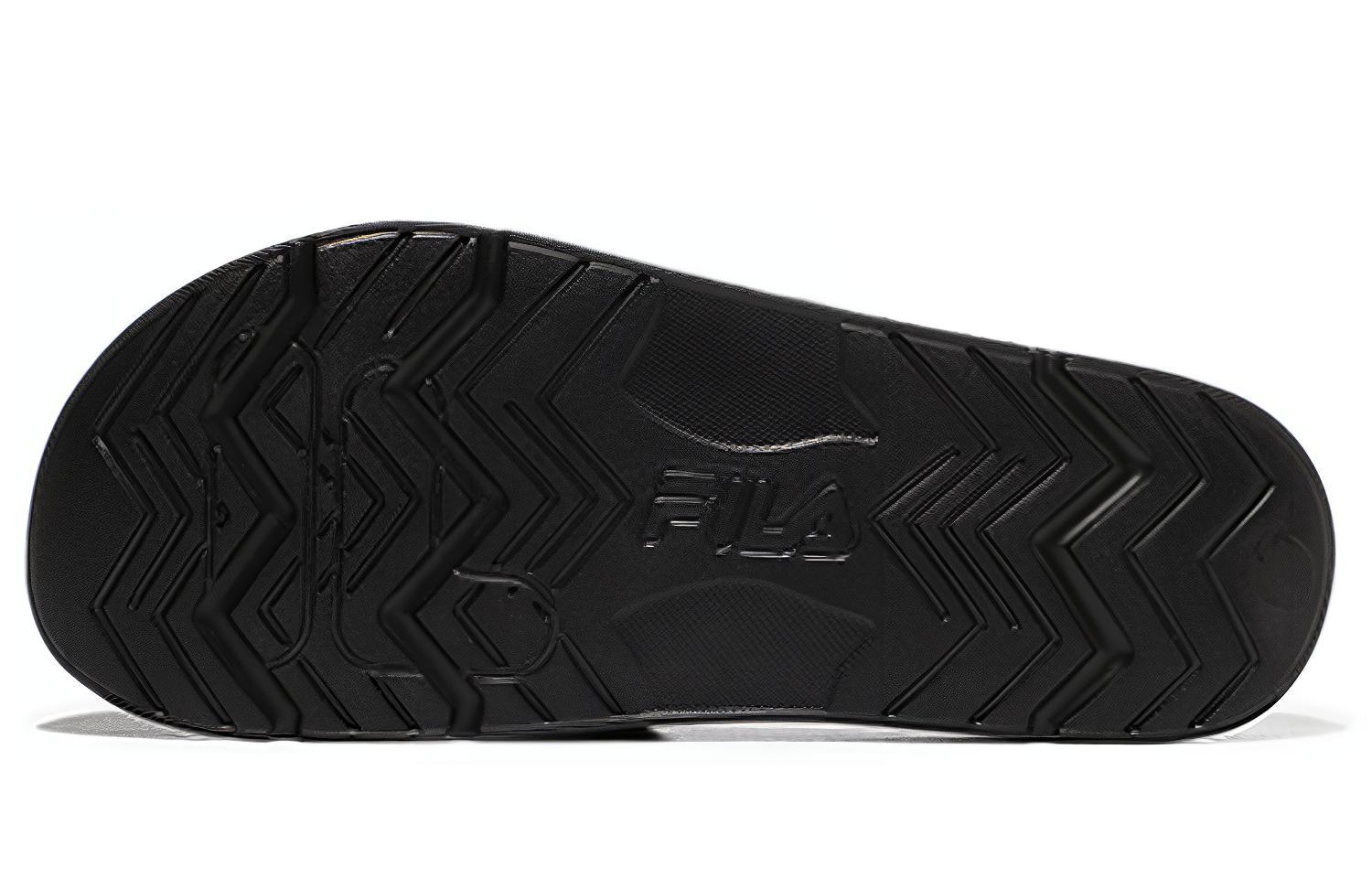 FILA Cozy Lightweight Thick Sole Unisex Black Korean Version Slippers 圖 6