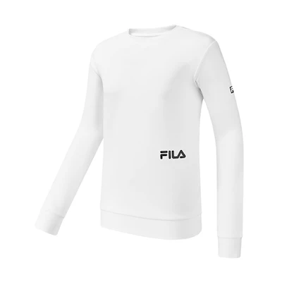 FILA Crew Neck Sweatshirt Letter Print - Jade White A11M111224F-WT