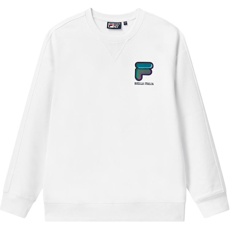 FILA Crewneck Embroidered Badge Sweatshirt Men’s Standard White F11M118257F-WT
