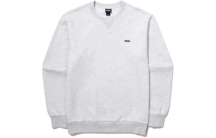 FILA Crewneck Embroidered Sweatshirt White Unisex Loose Fit FS2POG1101X-WTM